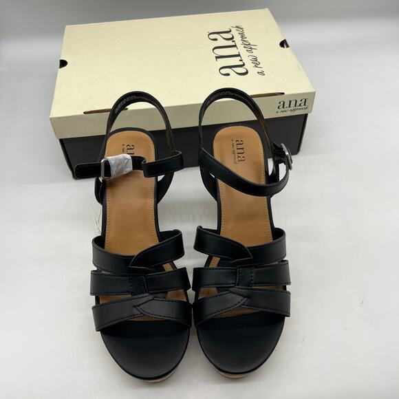 a.n.a Womens Billie Heeled Sandals Black Color Size 11M - Picture 3 of 15